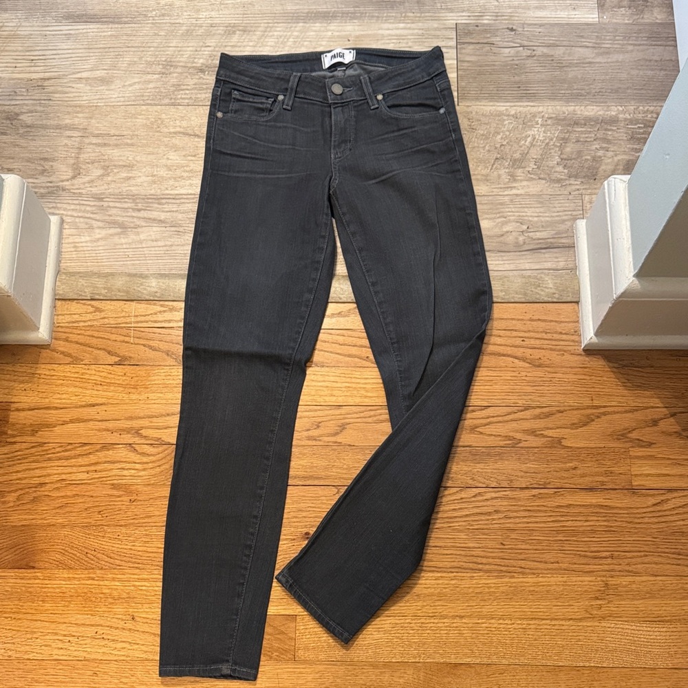 Paige dark gray skinny jeans
